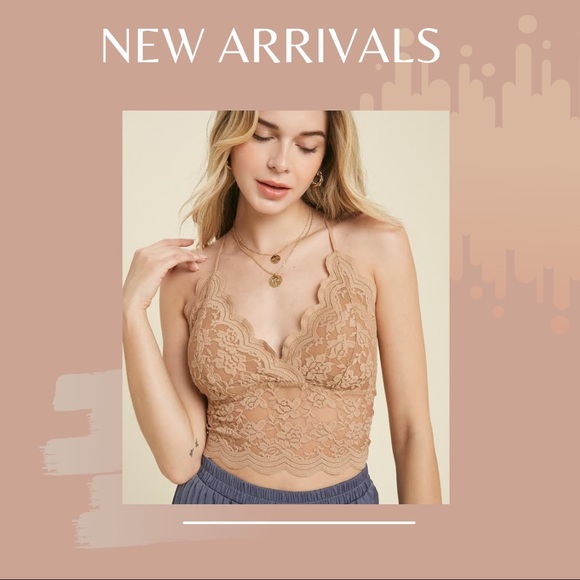 Padded Sheer Lace Longline Brami (Bra Cami) - Picture 2 of 4